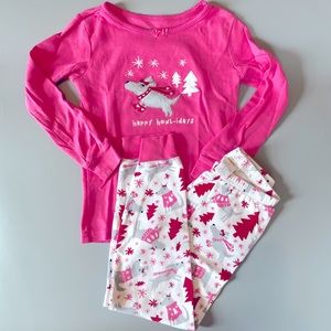 Girls “Happy Howl-idays” 2-piece PJ set